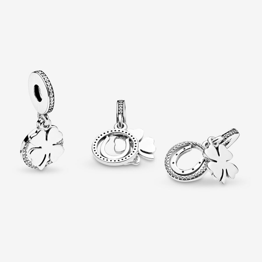 Lucky Four-Leaf Clover Dangle Charm