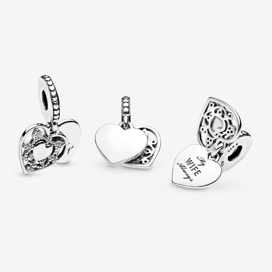 My Wife Always Heart Dangle Charm
