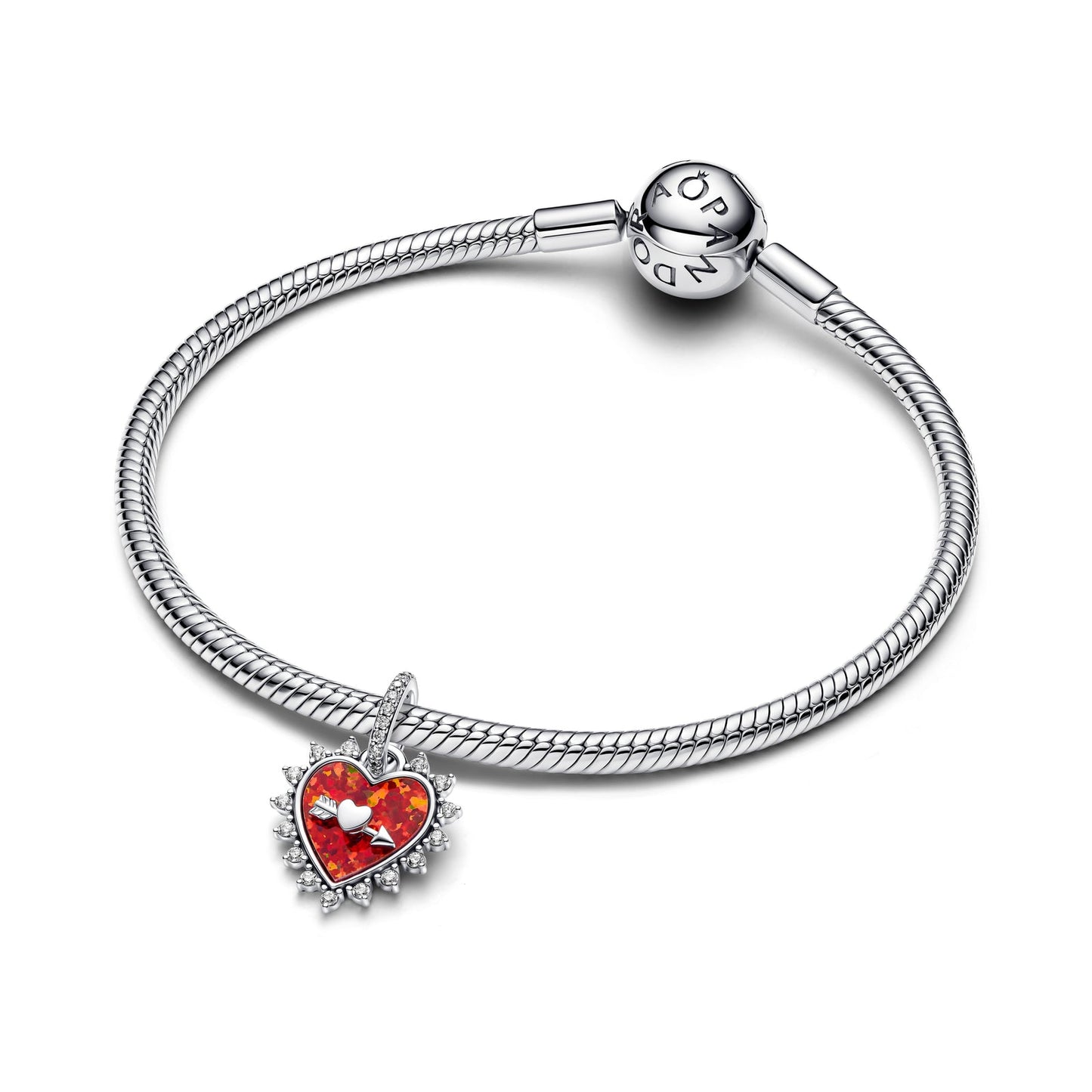 Red Heart Arrow Charm