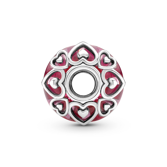 Love Pink Murano Glass Charm