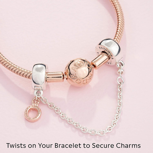 Rose Gold Dangling Crown Safety Chain