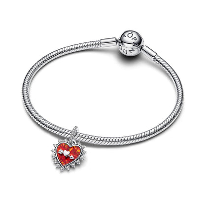 Red Heart Arrow Charm