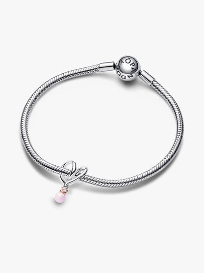 Two-tone Wrapped Heart Mom Charm