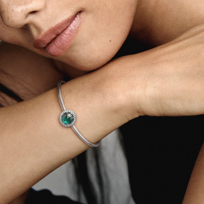 Sparkling Sea Green Bead Charm