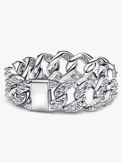 Pavé Cuban Chain Ring