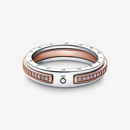 Rose Gold Two-tone Pavé Ring