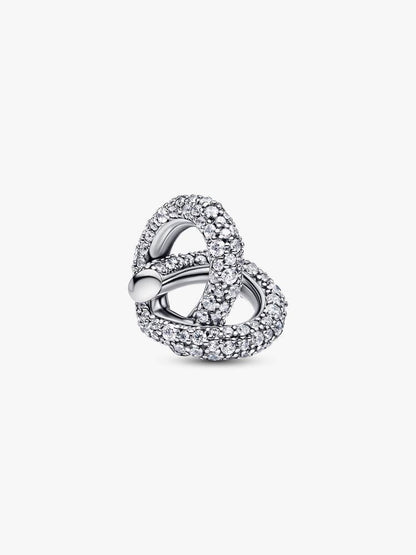 Pavé Infinity Knot Heart Charm