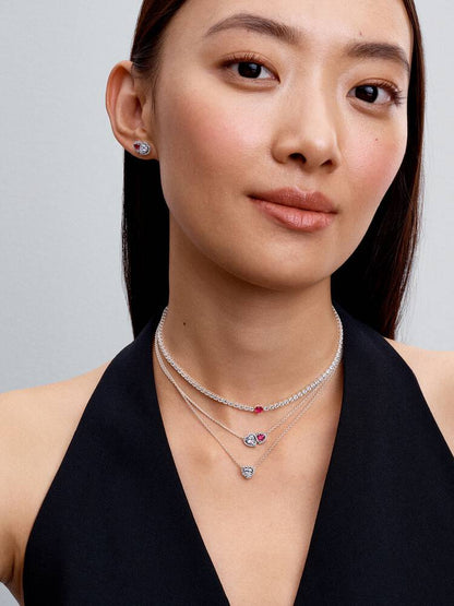 Halo Hearts Pendant Necklace