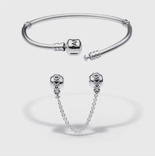 Sparkling Silver Safety Chain
