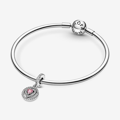 Sparkling Pink Heart Charm