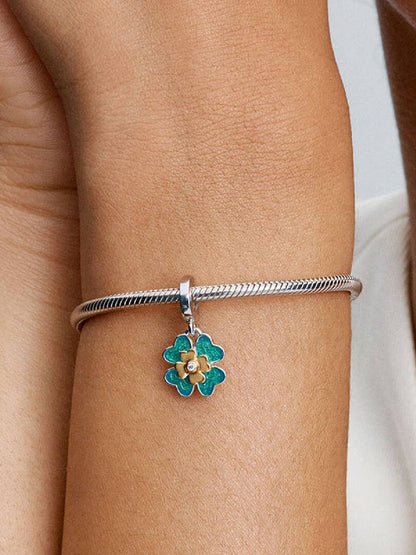 Spinnable Four Leaf Clover Dangle Charm