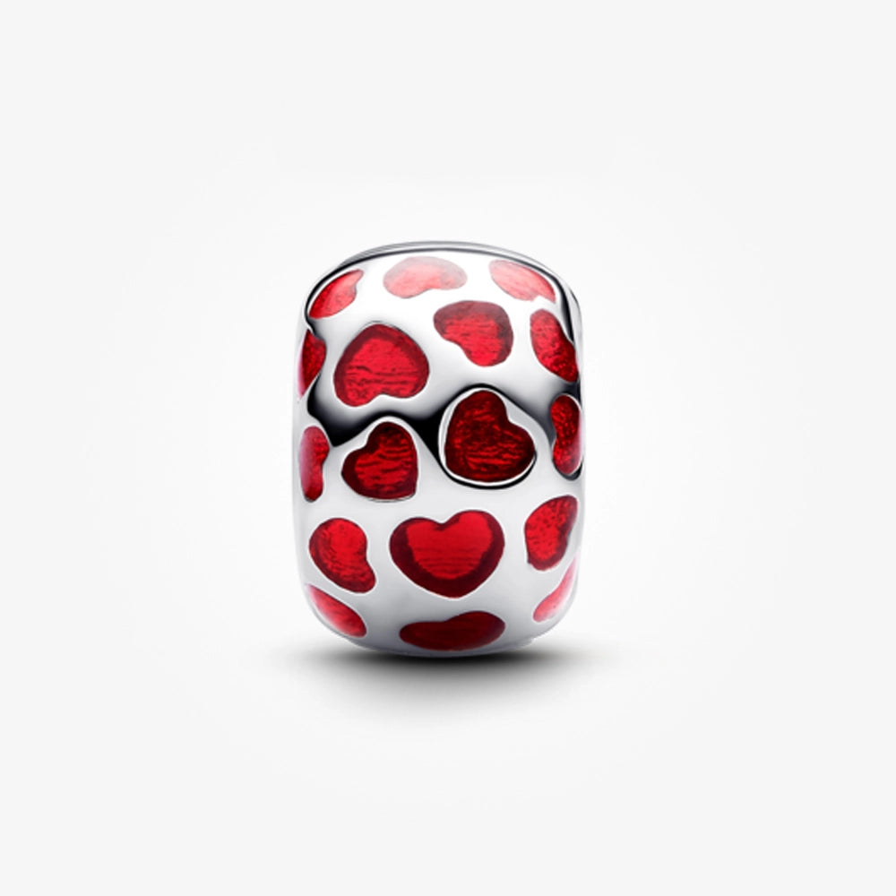 Hearts Round Clip Charm