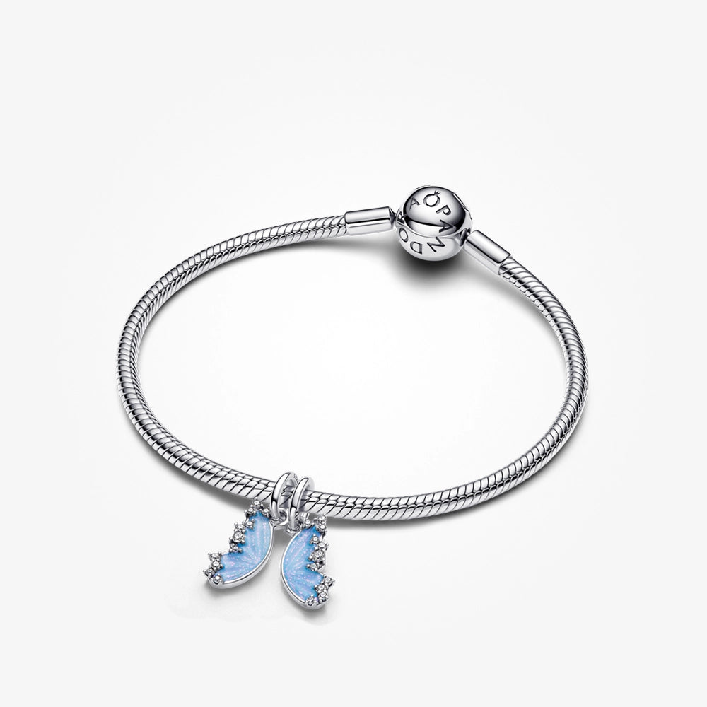 Splittable Blue Butterfly Dangle Charm